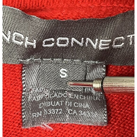 French Connection Cherry Red Cowl Neck Sweater Size Small - Picture 5 of 5